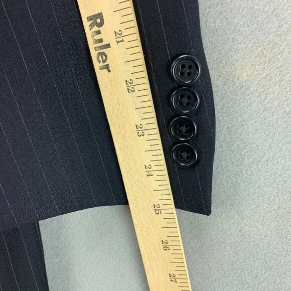 Daniel Cremieux Suit Mens 41R Pants 36 x‎ 28 Blue Pinstripe Loro Piana Wool 2pc - Picture 10 of 14